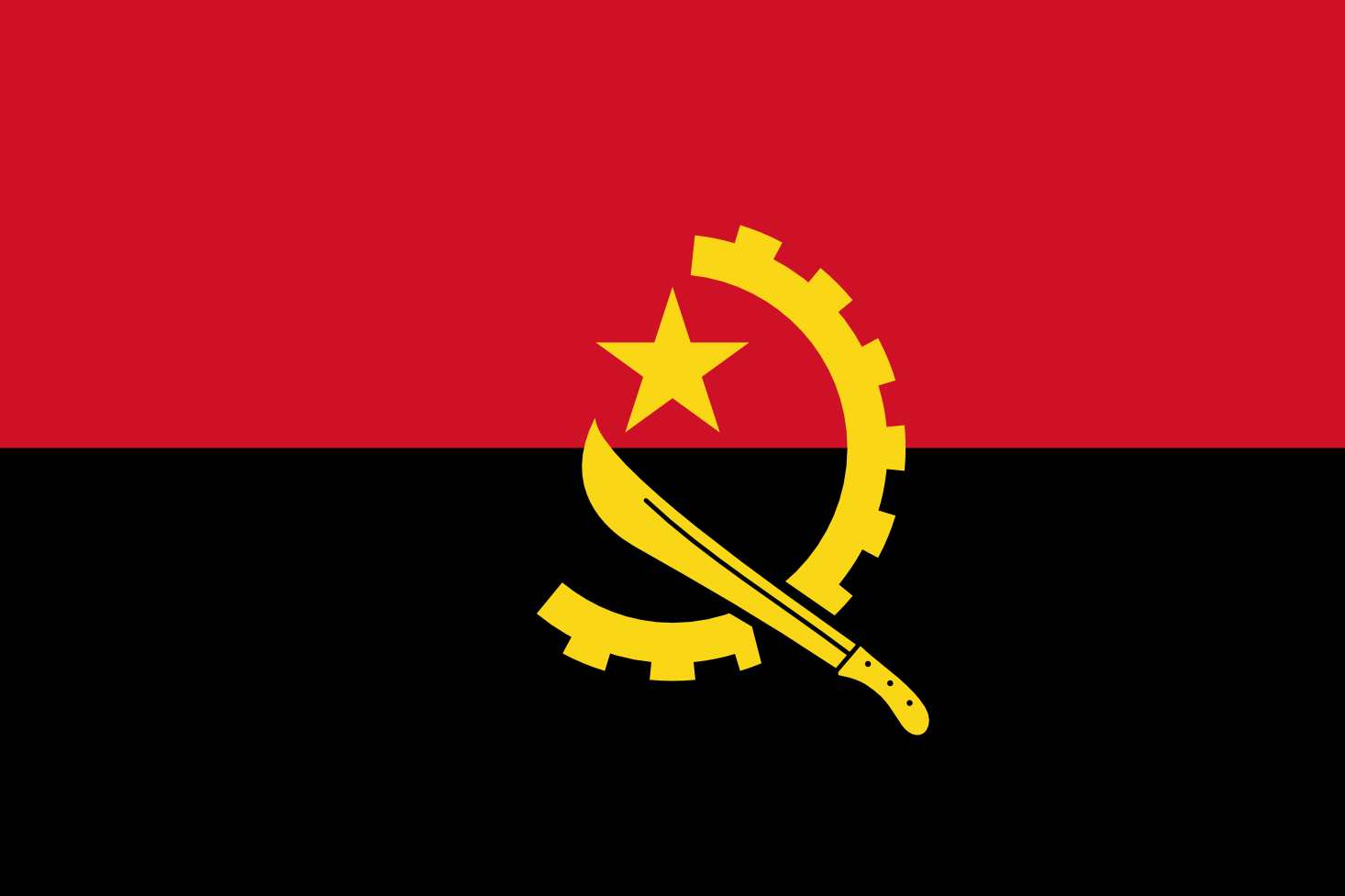 Imagem, bandeira do estado do estado da Angola - na resolucao de 1466x977 - África