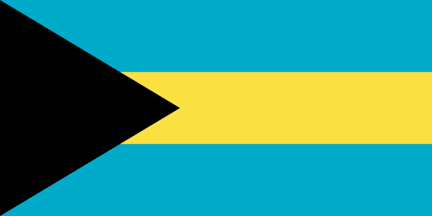 Imagem, bandeira do estado do estado da Bahamas - na resolucao de 1466x733 - América Central