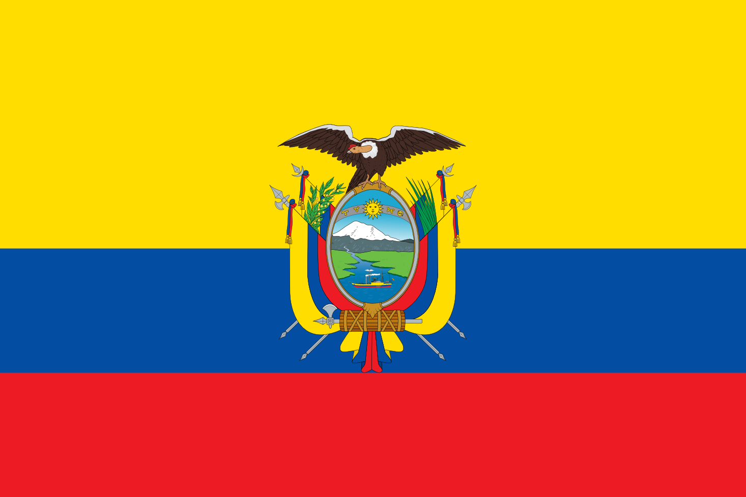 Imagem, bandeira do estado do estado da Equador - na resolucao de 1466x977 - América do Sul
