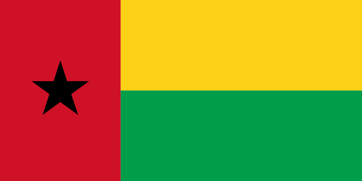 Imagem, bandeira do estado do estado da Guiné-Bissau - na resolucao de 1466x733 - África