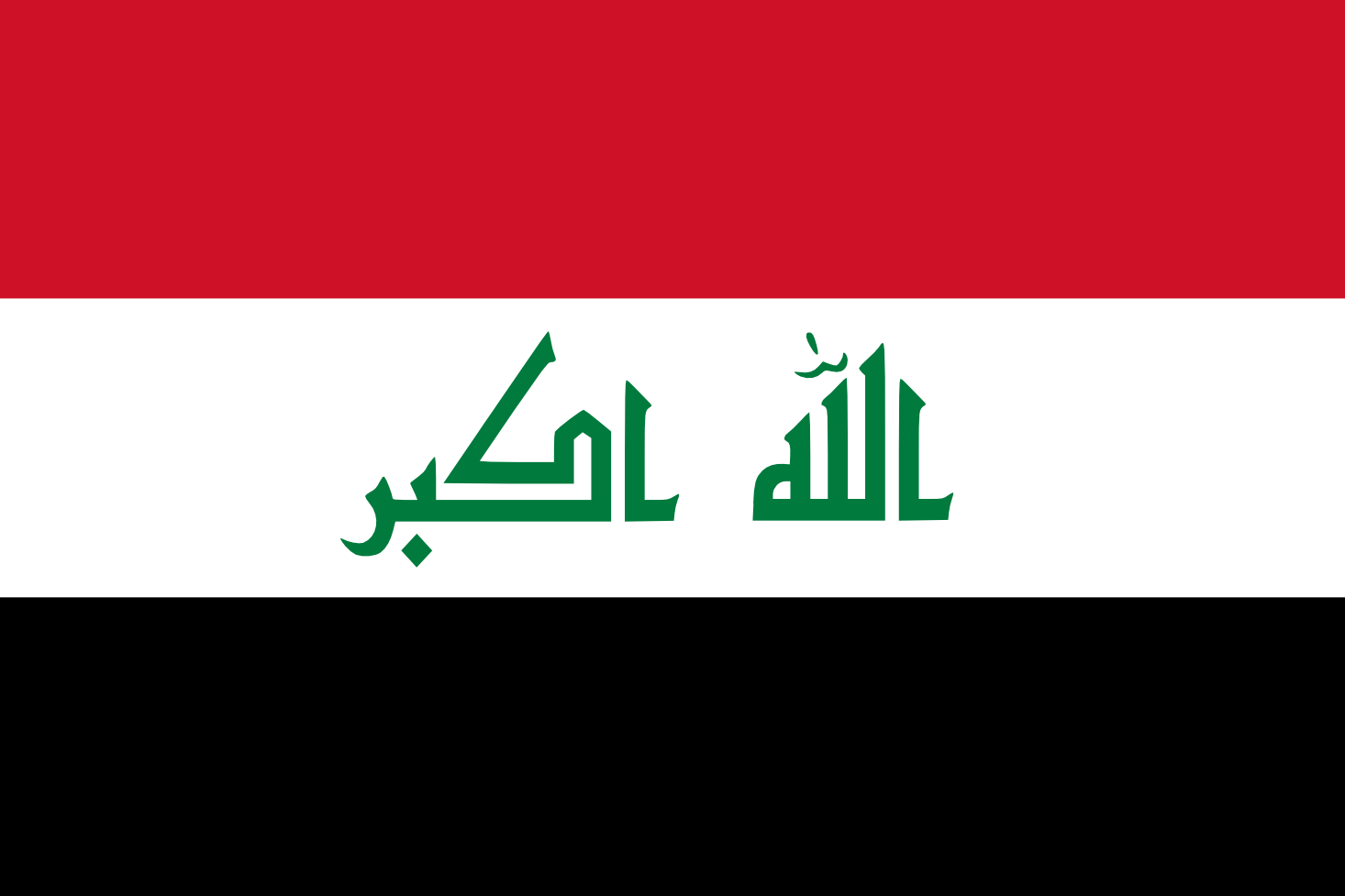 Imagem, bandeira do estado do estado da Iraque - na resolucao de 1466x977 - Oriente Médio