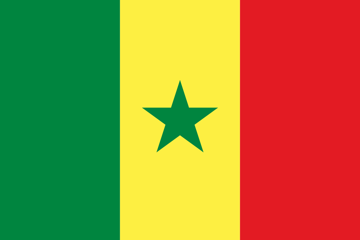 Imagem, bandeira do estado do estado da Senegal - na resolucao de 1466x977 - África