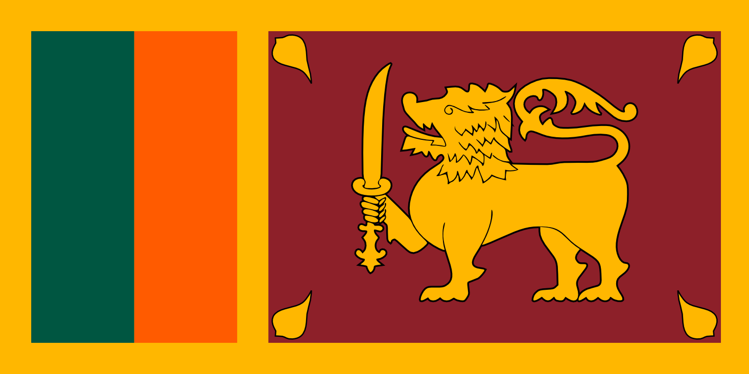 Imagem, bandeira do estado do estado da Sri Lanka - na resolucao de 1466x733 - Sul da Ásia