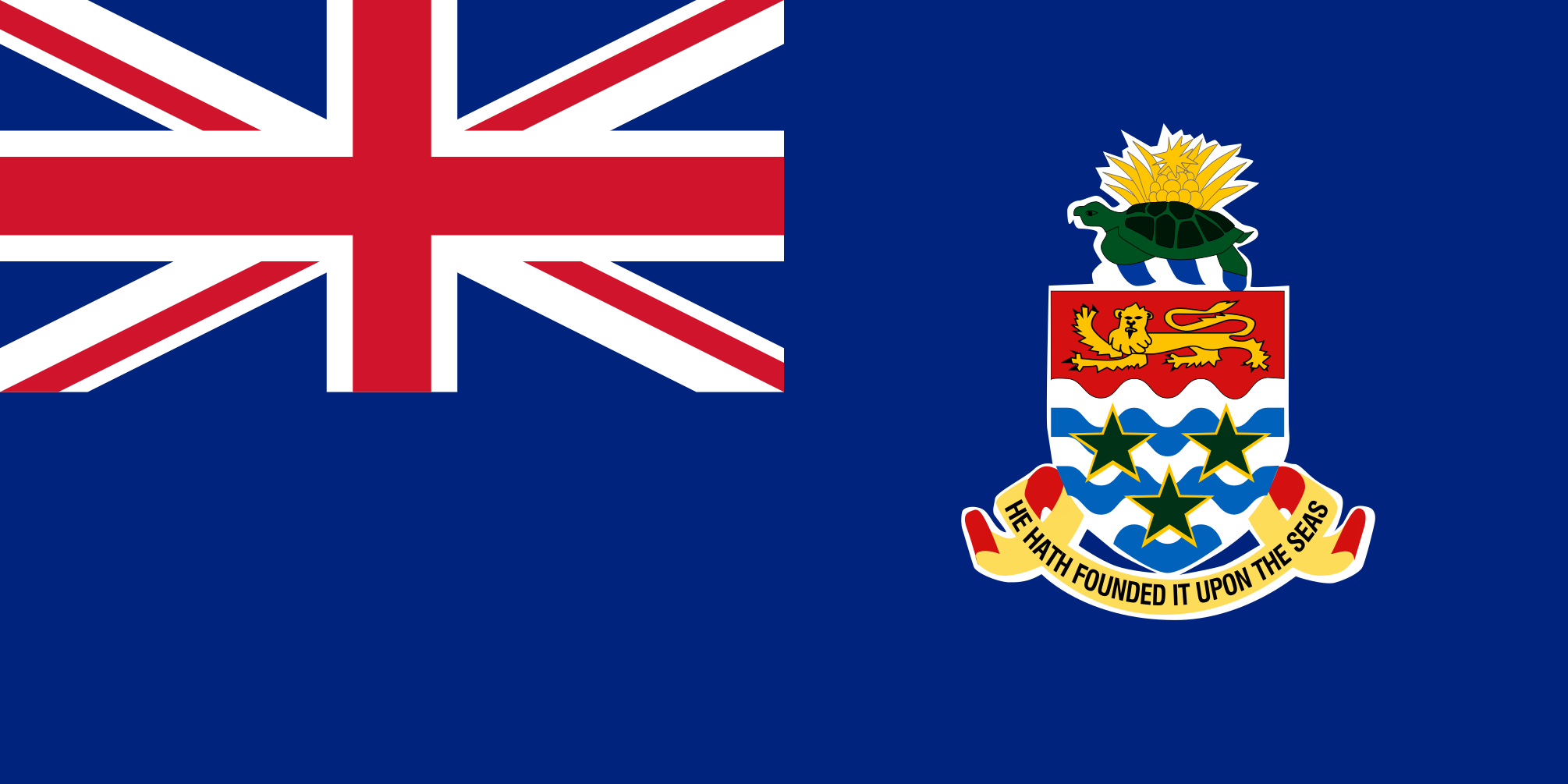Imagem, bandeira do estado do estado da Ilhas Cayman - na resolucao de 2010x1005 - América Central