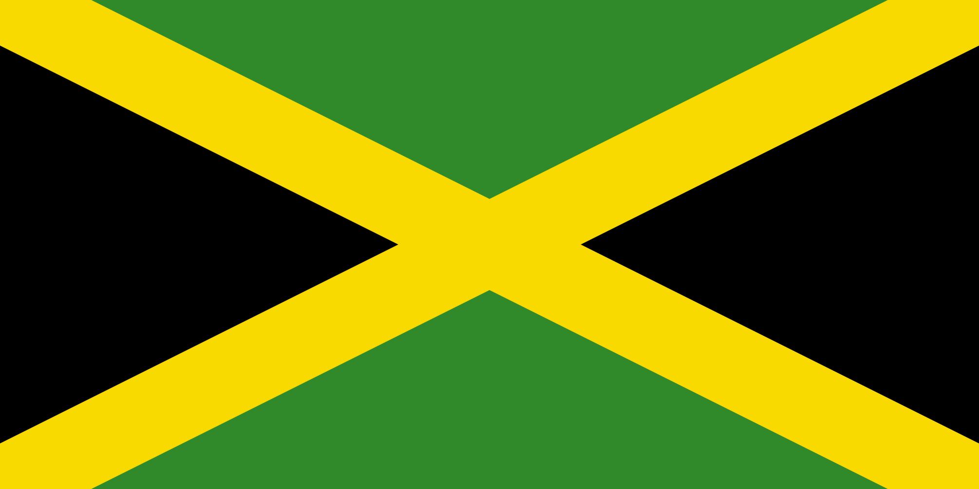 Imagem, bandeira do estado do estado da Jamaica - na resolucao de 2010x1005 - América Central