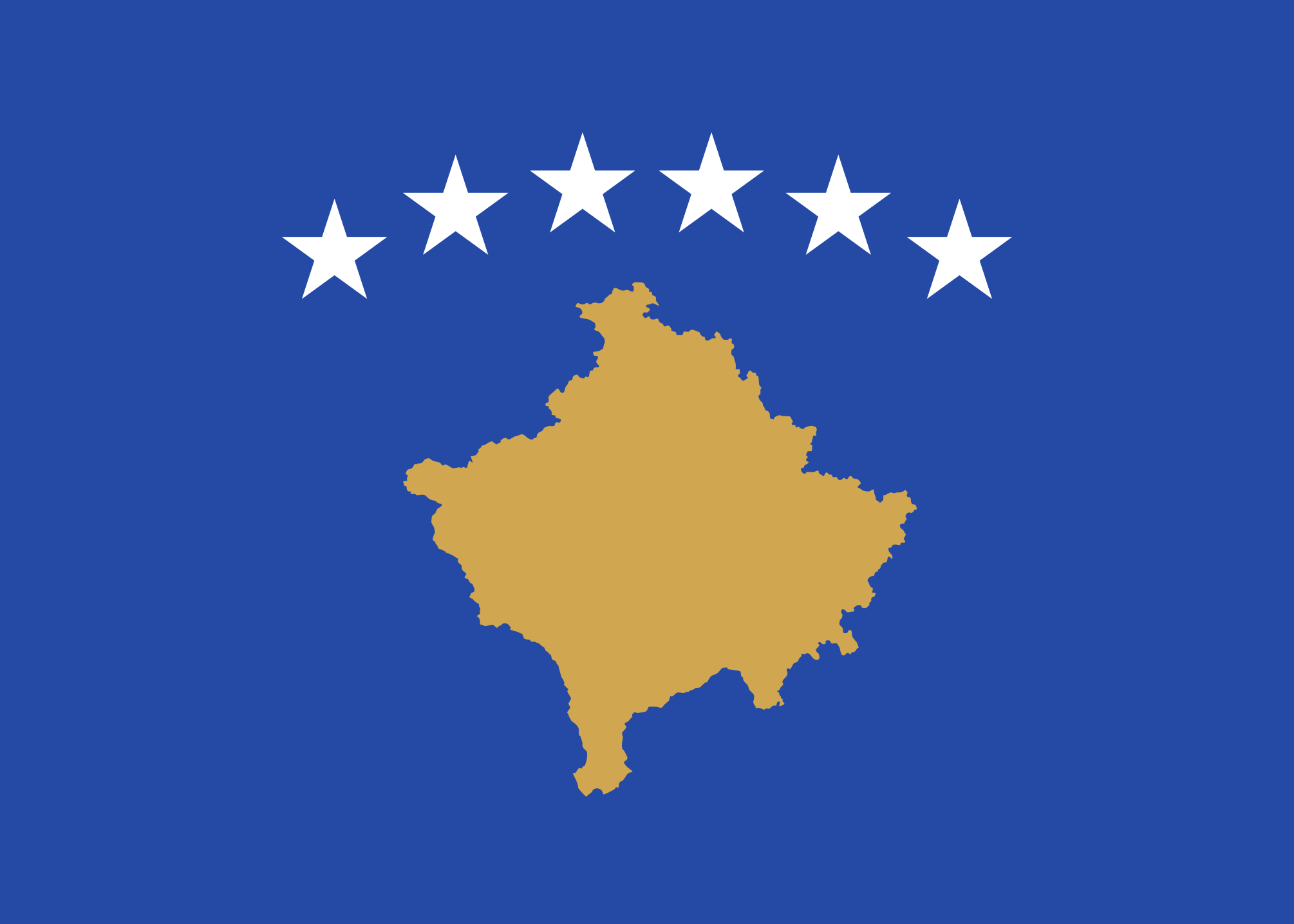 Imagem, bandeira do estado do estado da Kosovo - na resolucao de 2010x1436 - Europa