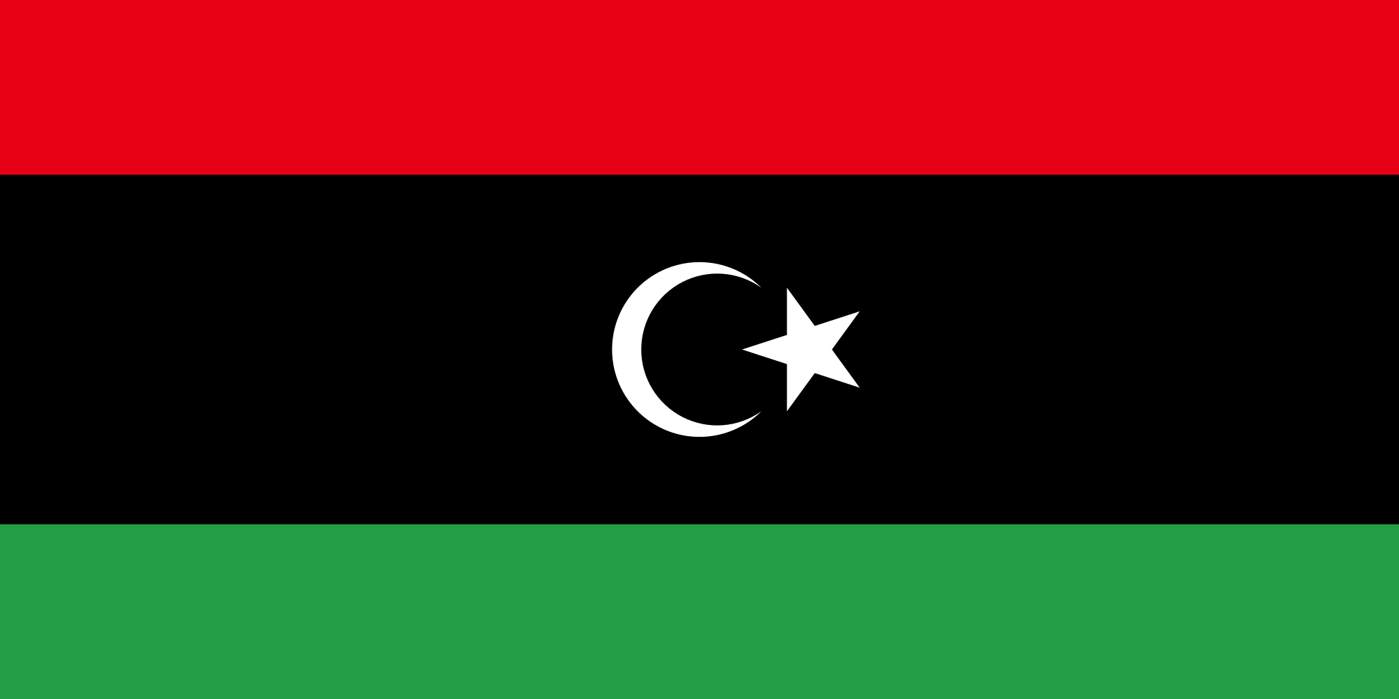 Imagem, bandeira do estado do estado da Líbia - na resolucao de 2010x1005 - África