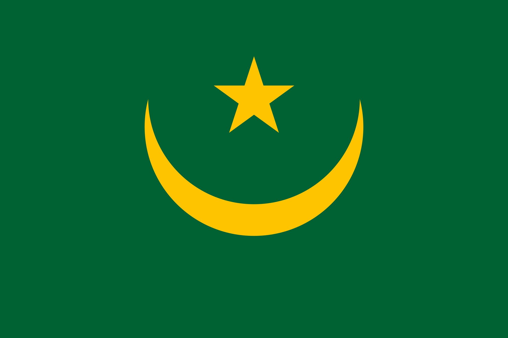 Imagem, bandeira do estado do estado da Mauritânia - na resolucao de 2010x1340 - África