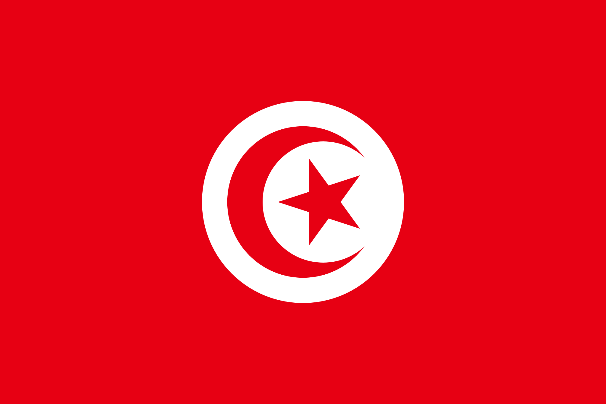 Imagem, bandeira do estado do estado da Tunísia - na resolucao de 2010x1340 - África
