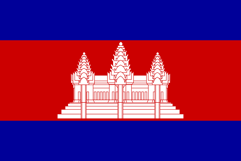 Imagem, bandeira do estado do estado da Camboja - na resolucao de 829x553 - Leste da Ásia