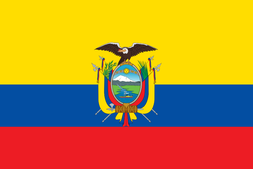 Imagem, bandeira do estado do estado da Equador - na resolucao de 829x553 - América do Sul
