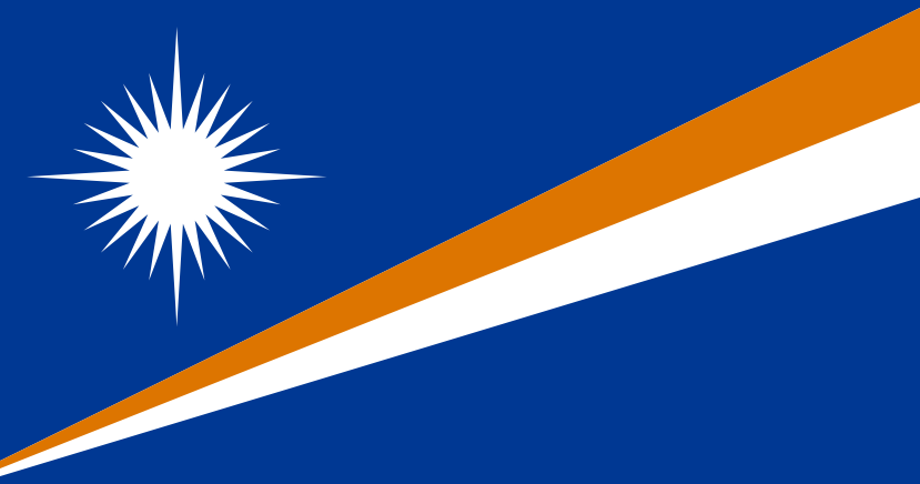 Imagem, bandeira do estado do estado da Ilhas Marshall - na resolucao de 829x436 - Oceania