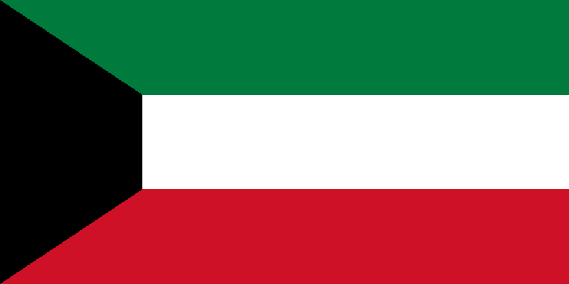 Imagem, bandeira do estado do estado da Kuweit - na resolucao de 829x414 - Oriente Médio