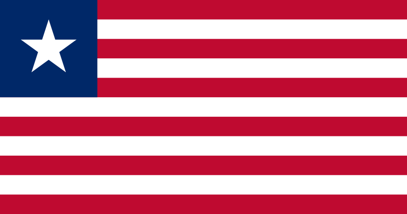 Imagem, bandeira do estado do estado da Libéria - na resolucao de 829x436 - África