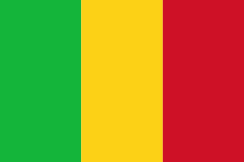 Imagem, bandeira do estado do estado da Mali - na resolucao de 829x553 - África