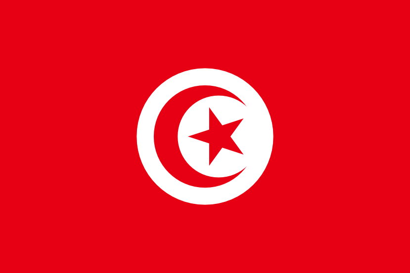 Imagem, bandeira do estado do estado da Tunísia - na resolucao de 829x553 - África