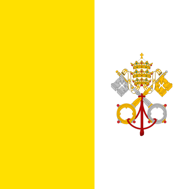 Bandeira da Santa Sé (Cidade do Vaticano) | Vlajky.org